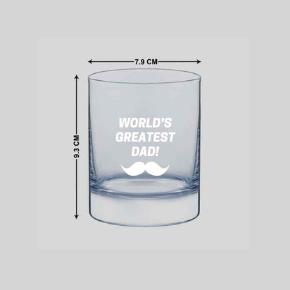 Gifts for Dad Whiskey Alcohol Glass Father's Day Gift - Worlds Best Dad