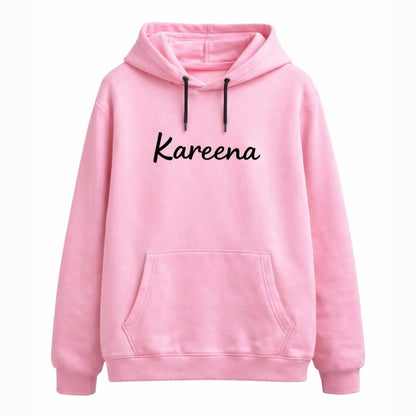 Personalized Pink Color Hoodie for Girls – Classic Sweatshirt for Everyday Wear