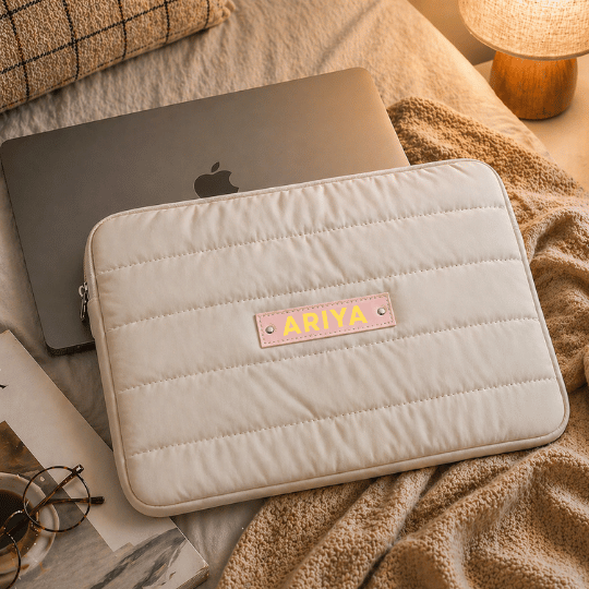Nutcase Personalized Puffy Laptop Sleeve 14 inch - Custom Quilted Macbook Bag