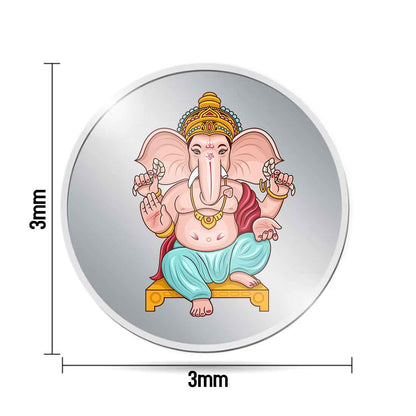 Ganesha Silver Coin Lord Ganpati Photo on Silver Coins