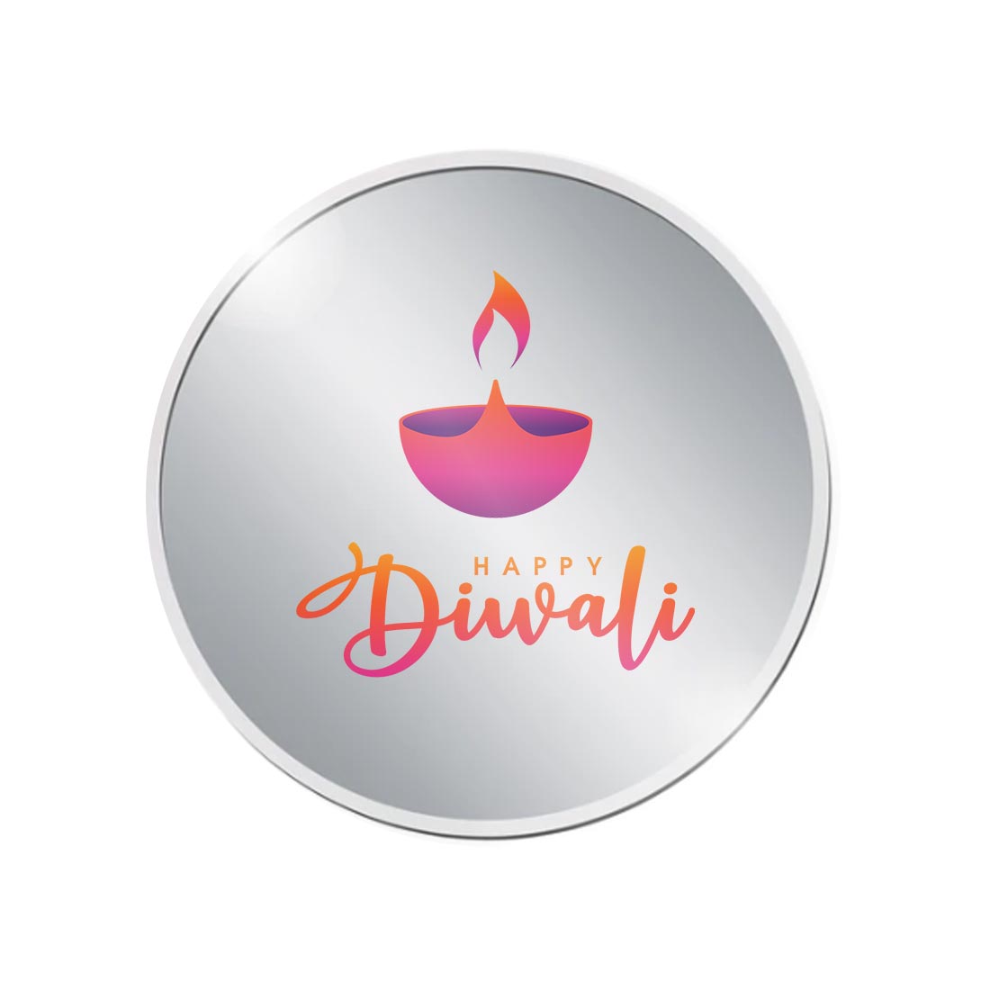 Customized Silver Coin For Diwali Gifts 999.9 Purity 10 Grams - Shubh Deepavali