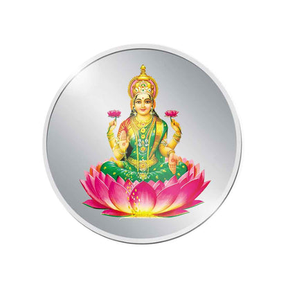 Laxmi Silver Coin - Goddess Lakshmi Photo on Silver Coins 10gram