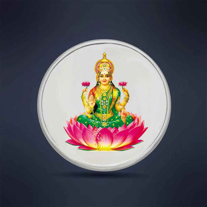 Laxmi Silver Coin - Goddess Lakshmi Photo on Silver Coins 10gram