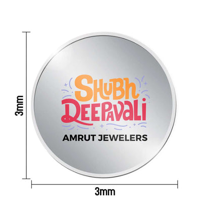 Custom Silver Coin For Diwali Gifts 999.9 Purity 10 Grams