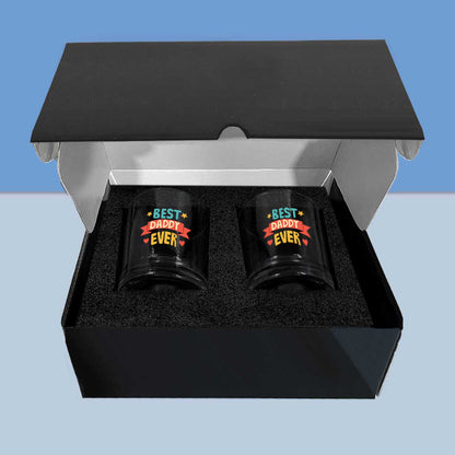 Father Day Gift – Whiskey Glass Set of 2 – Best Dad Ever Gift Idea