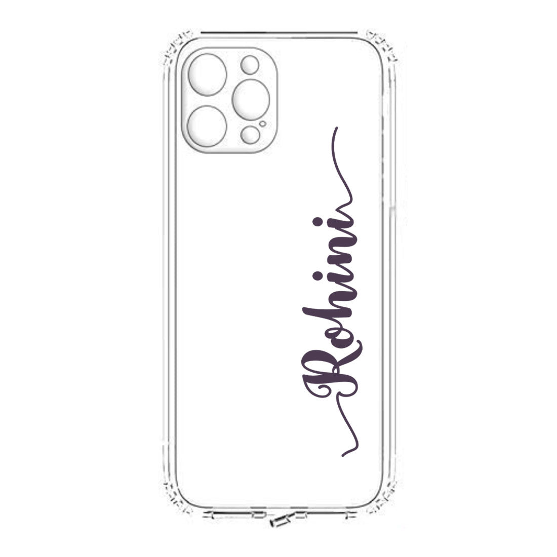 Personalized IPhone 11 Back Case with Name Transparent Case with Camera Protection