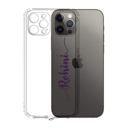 iPhone 11 Pro Transparent Case with Name TPU Flexible Cover with Camera Protection