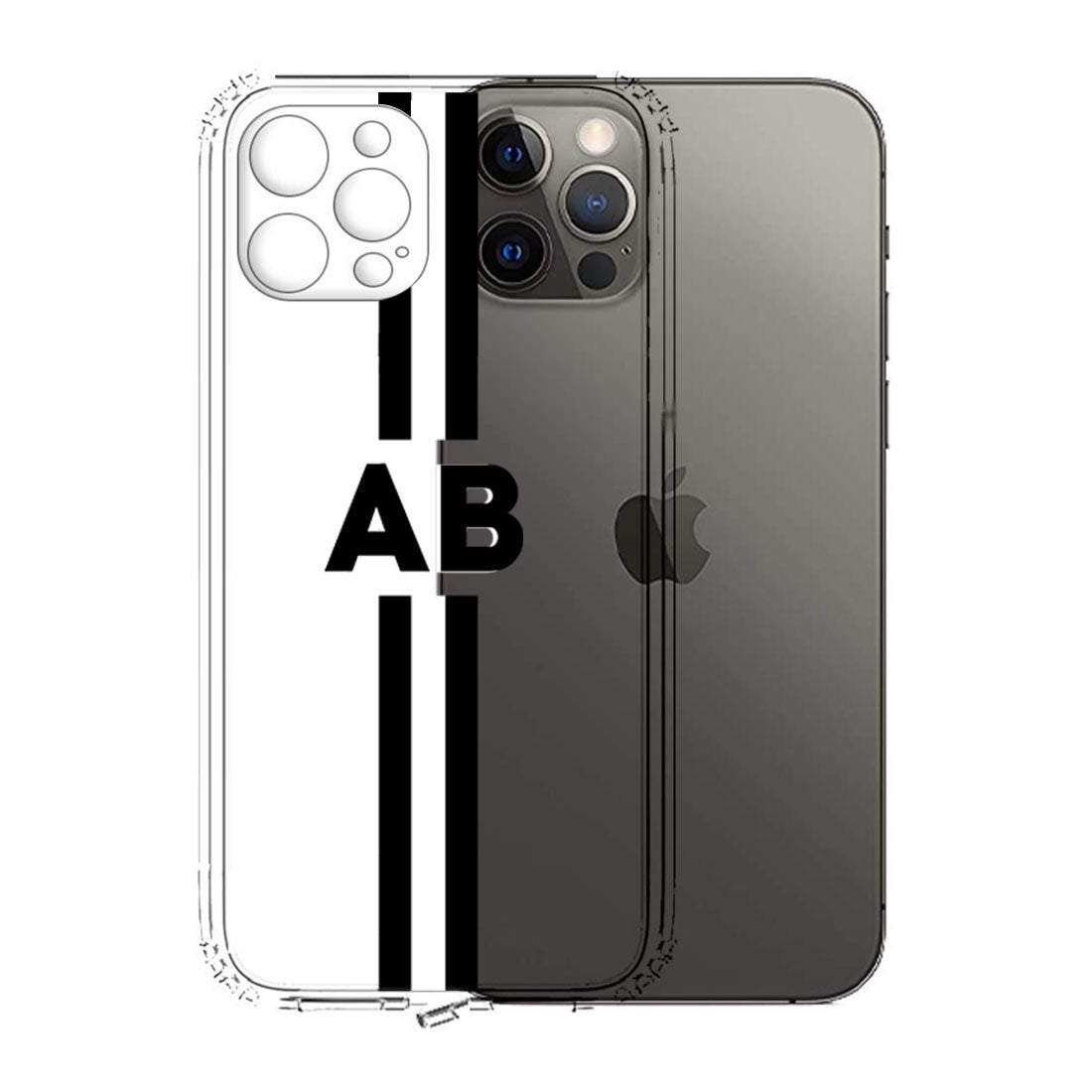 Perosnalized IPhone 11 Pro Max Cases Designer with Initial Flexible Clear Case
