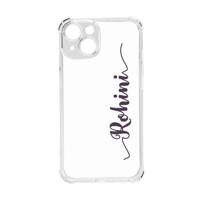 Apple I Phone 13 Case with Name Customized TPU Clear Cover