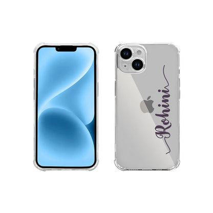 Apple I Phone 13 Case with Name Customized TPU Clear Cover