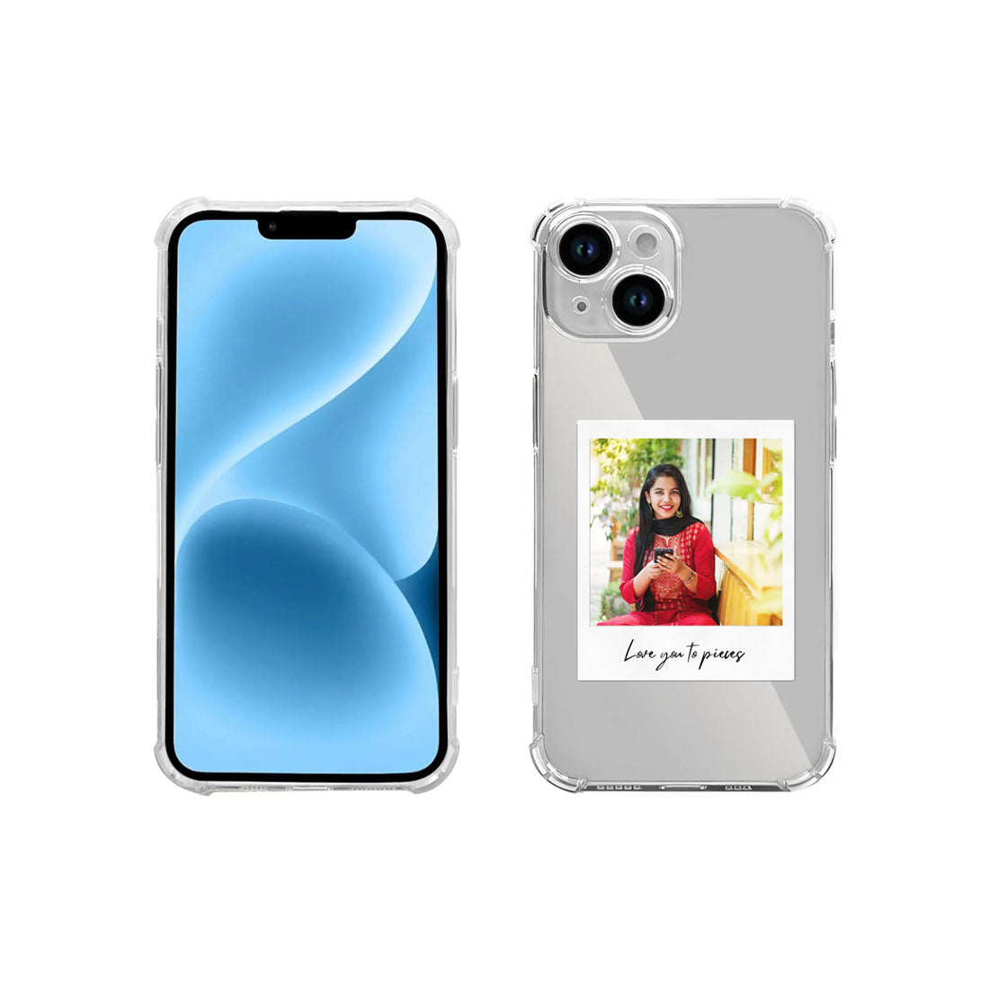 I Phone 13 Clear Cases Customized with Photo Transparent TPU Flexible Cover