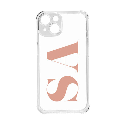 iPhone 13 Back Cover with Camera Protection Customized Transparent Cover with Initial