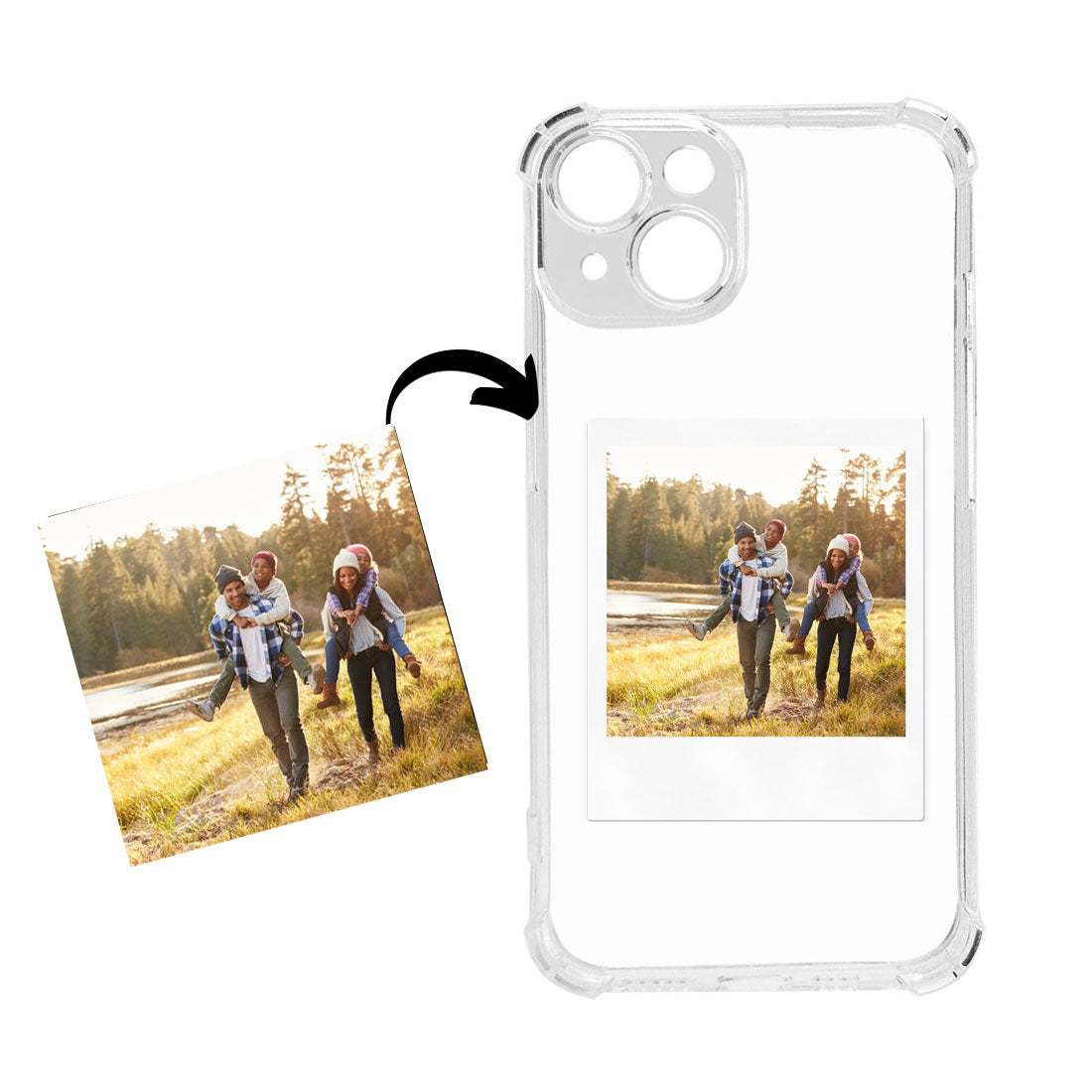 Personalized iPhone 14 Transparent Case with Photo