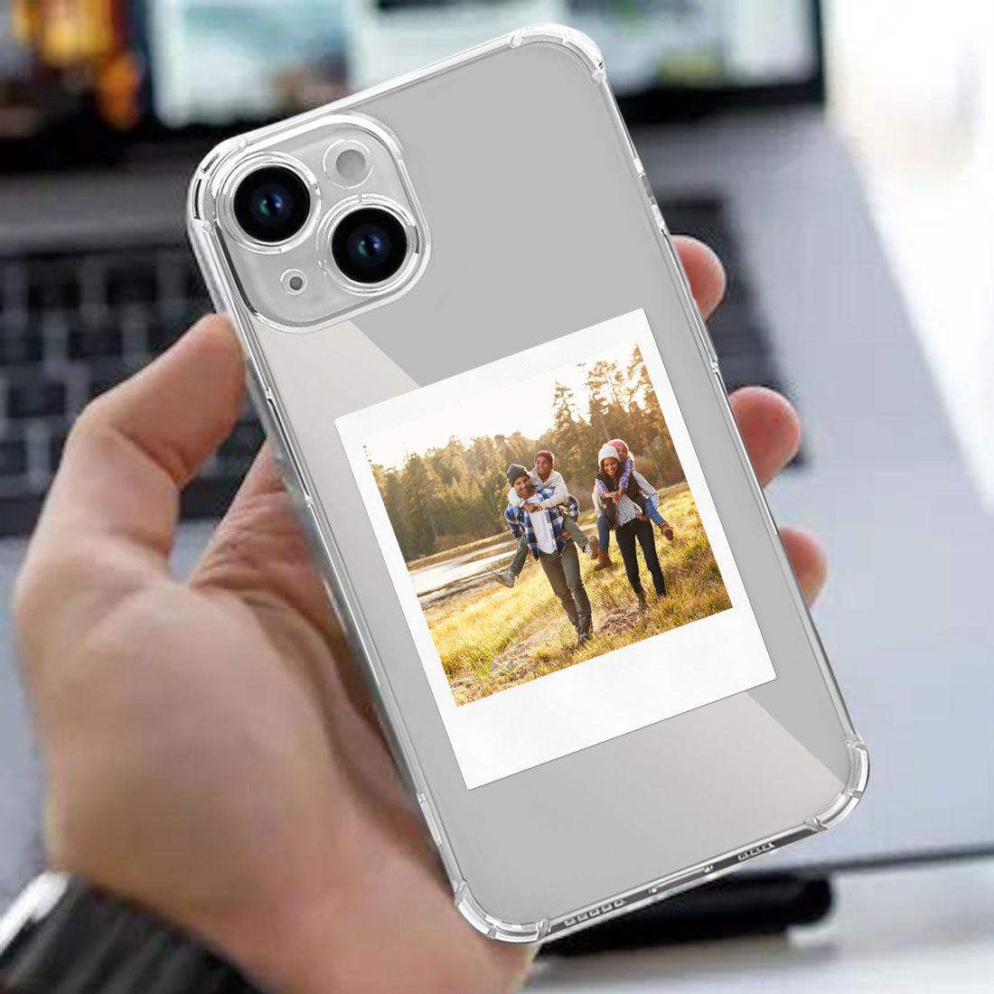 Personalized iPhone 14 Transparent Case with Photo