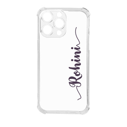 Custom iPhone 15 pro Phone Case - Clear TPU Cover with Name