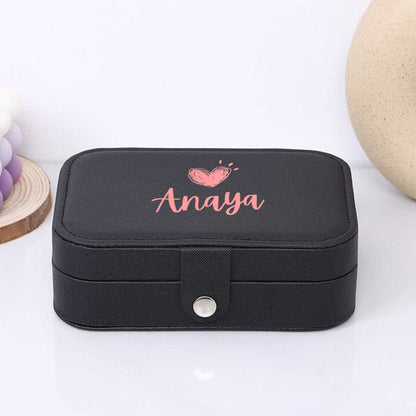 Customized Jewellery Storage Pouch for Girls Travel Storage Case for Rings Earrings and Pendants-Your Name