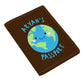 Custom Passport Case for Kids PU Leather Design Passport Cover and Luggage Tag Set - Earth