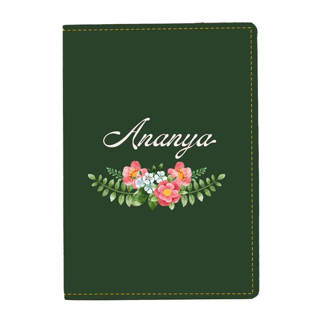 Pu Leather Customized Passport Cover and Luggage Tag Set - Floral