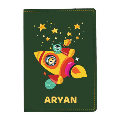 Cartoon Designer Passport Cover for Kids PU Leather Passport Holder and Luggage Tag Set with Name