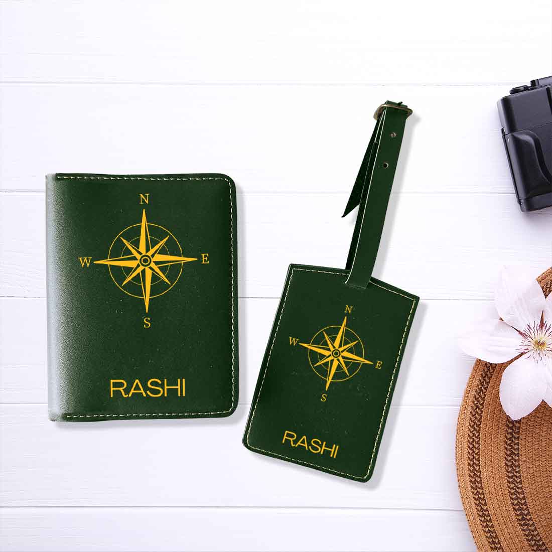 Designer Passport Cover Customized PU Leather Passport Cover and Luggage Tag Set