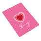 Pu Leather Personalized Passport Cover and Luggage Tag - Heart