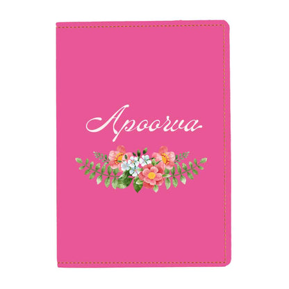 Pu Leather Customized Passport Cover and Luggage Tag Set - Floral