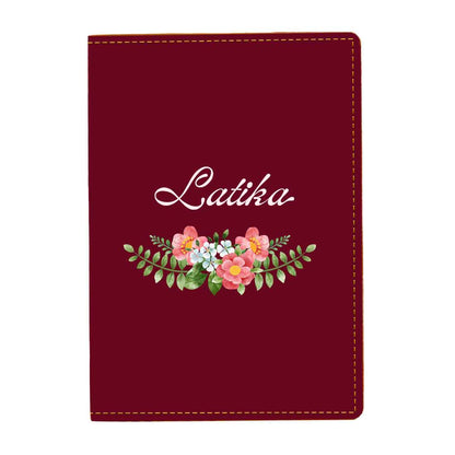 Pu Leather Customized Passport Cover and Luggage Tag Set - Floral