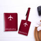 Leather Passport Holder Personalized with Name Cover for Passports