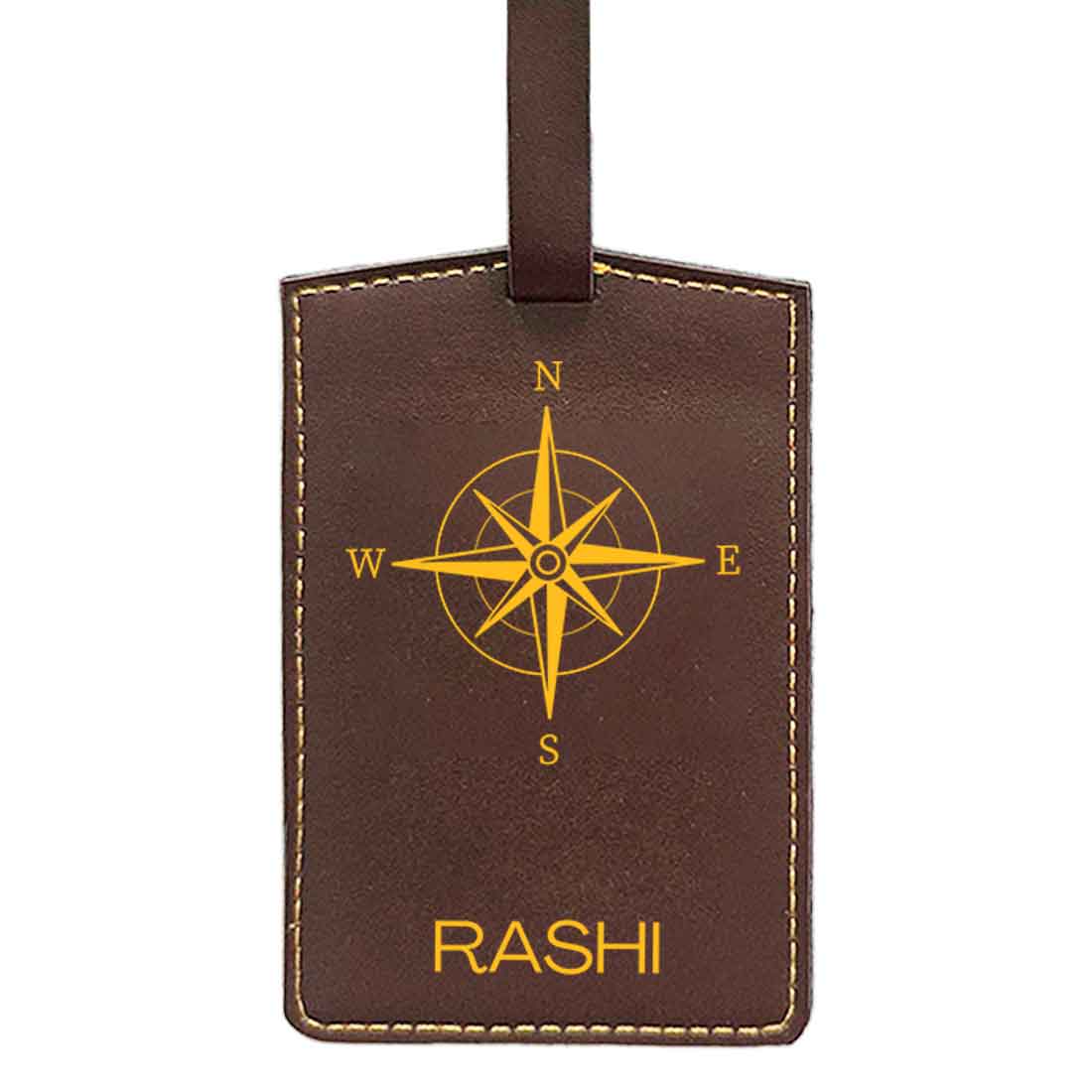 Customized Bag Name Tag Designer PU Leather Luggage Tags
