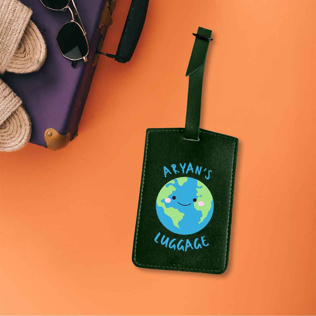 Customized Travel Tag for Kids with Name PU Leather Tags