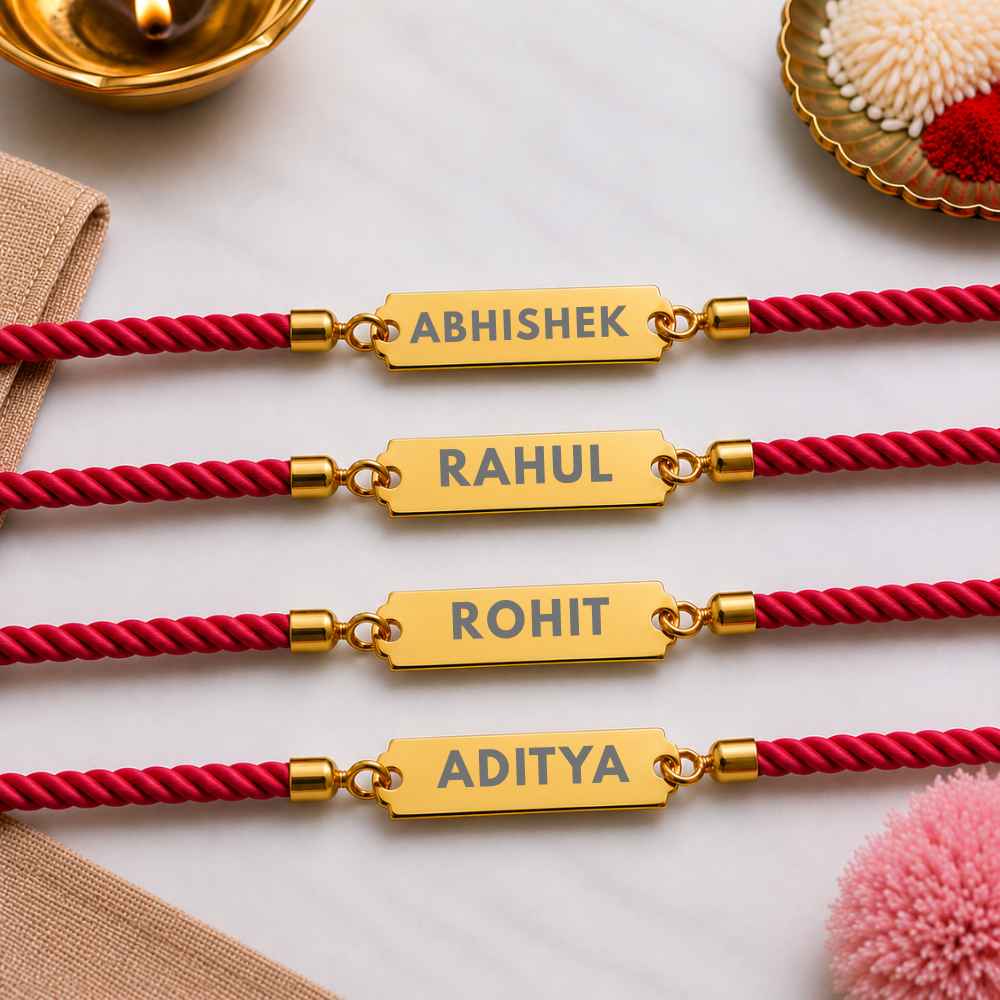 Personalised Name Rakhis For Raksha Bandhan Engrave Your Brother Name Acrylic Rakhi