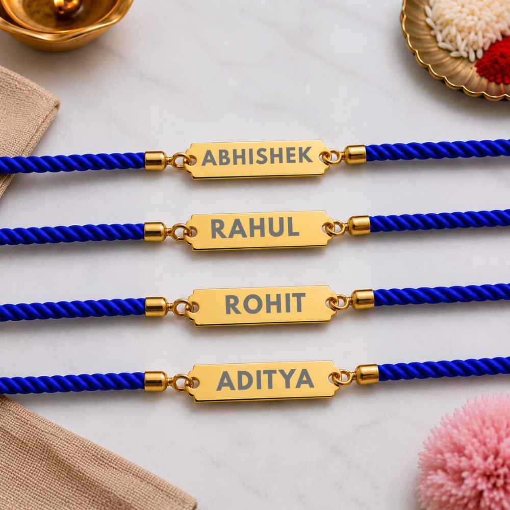 Personalised Name Rakhis For Raksha Bandhan Engrave Your Brother Name Acrylic Rakhi