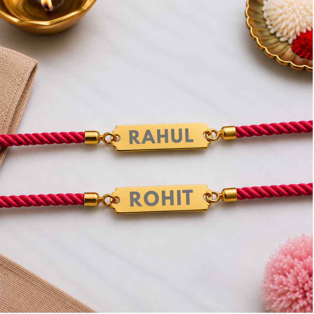 Personalised Name Rakhis For Raksha Bandhan Engrave Your Brother Name Acrylic Rakhi