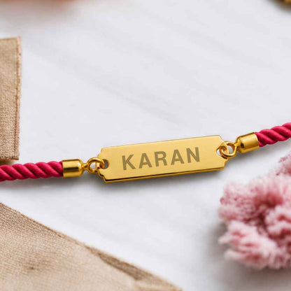 Personalised Name Rakhis For Raksha Bandhan Engrave Your Brother Name Acrylic Rakhi