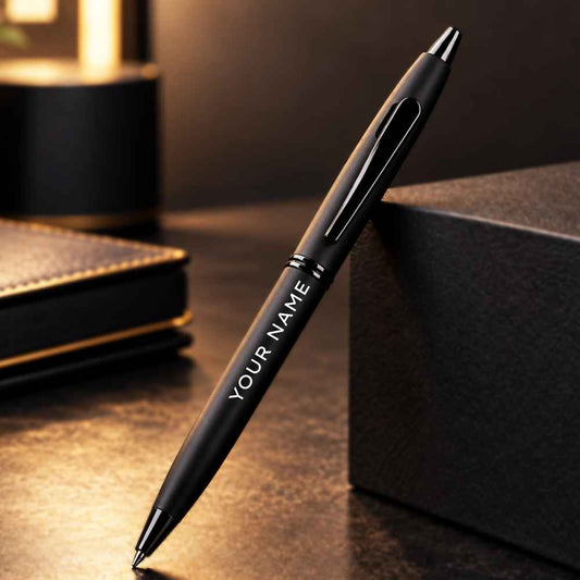 Custom Pen Engraved Birthday Gift for Boss Office Colleagues (Black) - Add Name