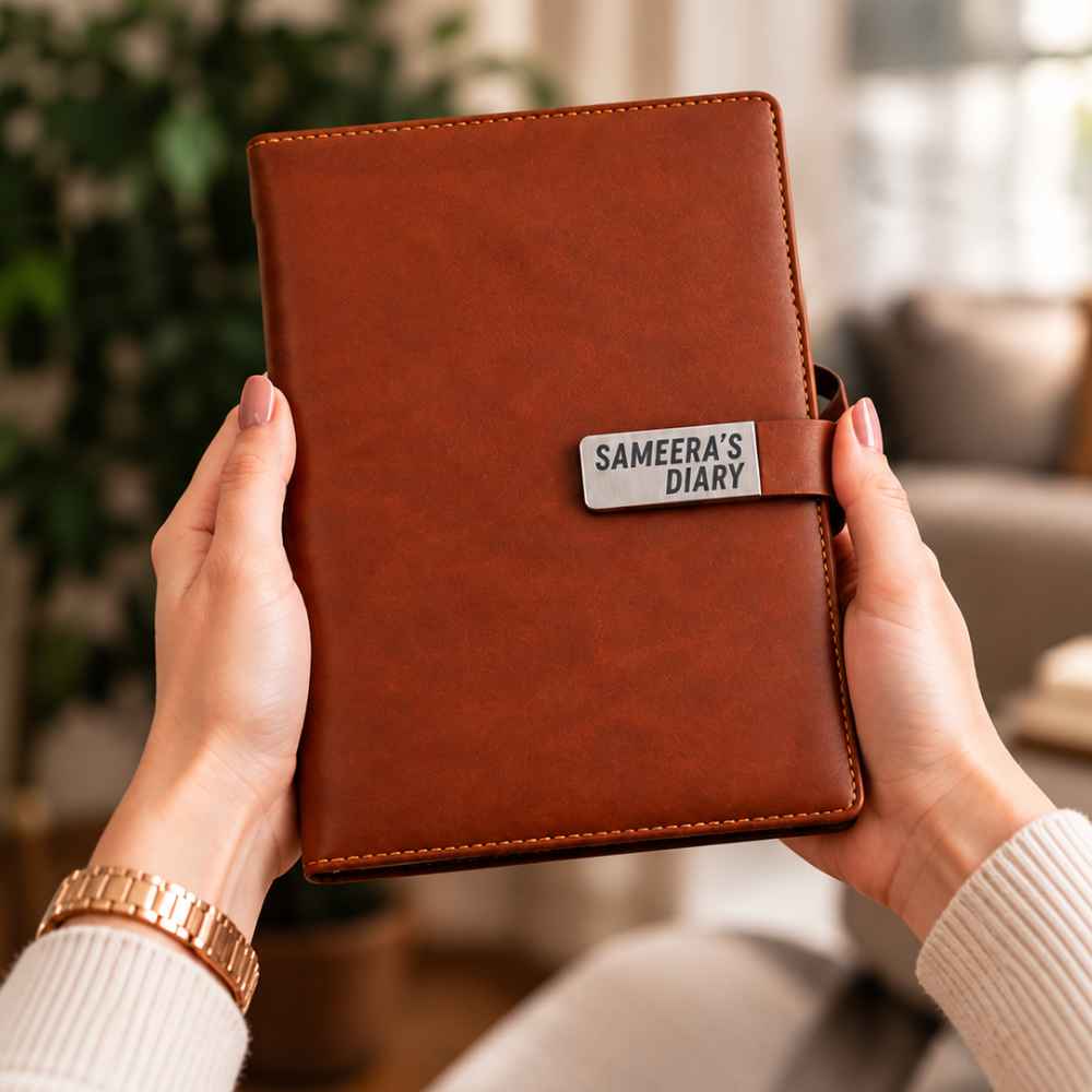 Personalized Diary with Pen Engraving Name Notebook Set - Corporate Gift