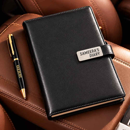Personalized Diary with Pen Engraving Name Notebook Set - Corporate Gift