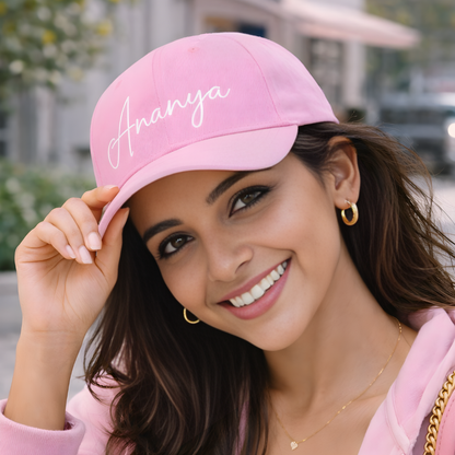 Cute Cap for Women - Pink