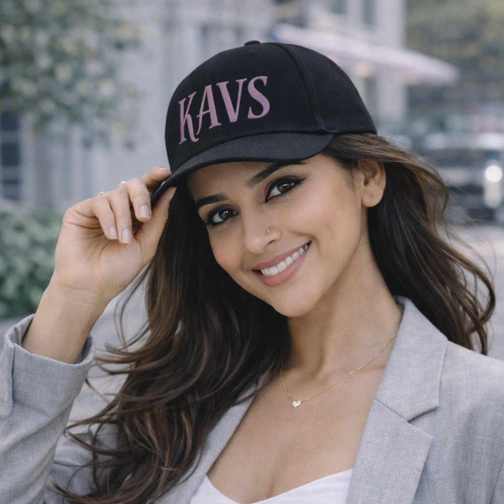 Customized Cap for Women Black Caps with Name