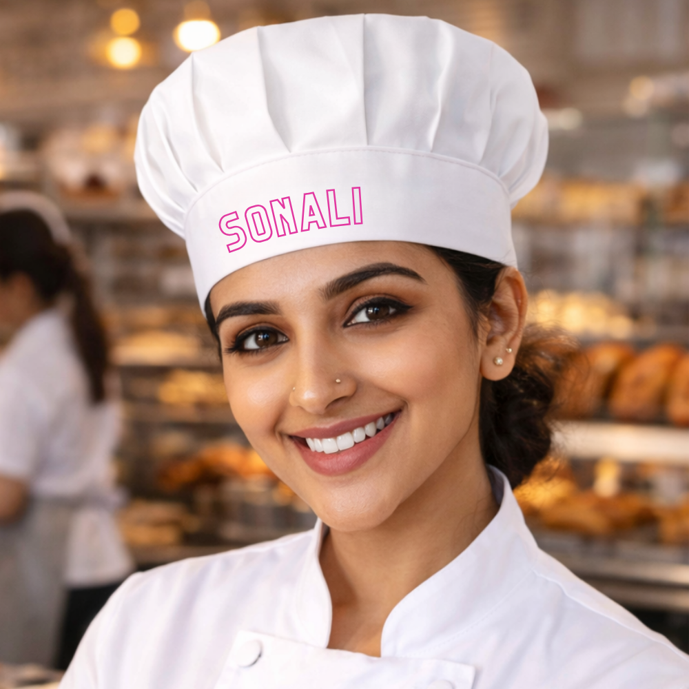 Customized Chef White Hat with Name - Chef Toque