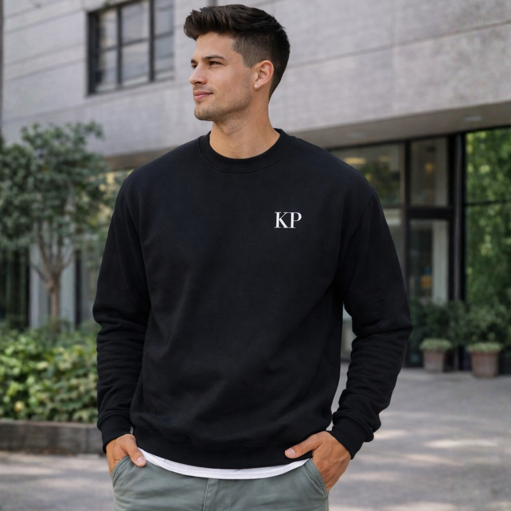 Personalized Sweatshirt for Mens Regular Use -  Add Initials
