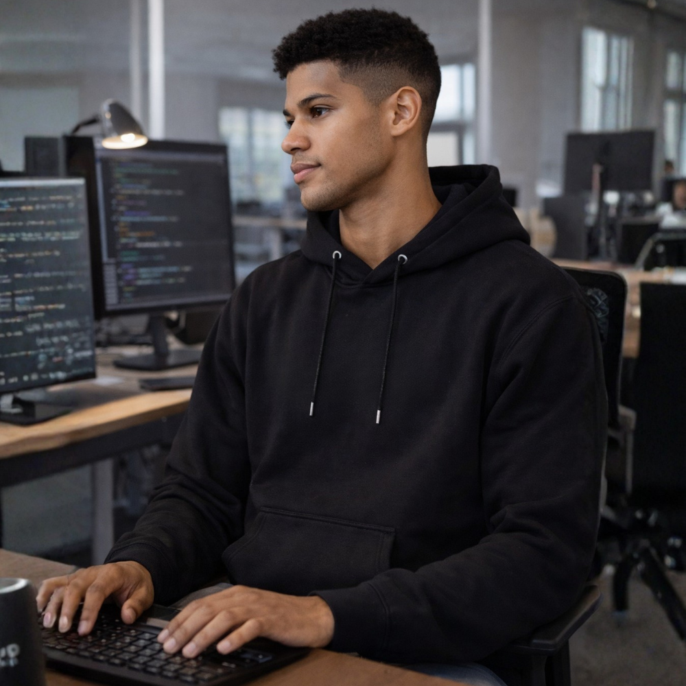 Nutcase hoodie For Men with name on back print ( Unisex) - Coder