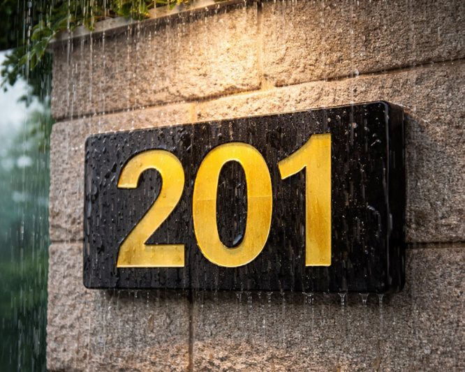 OUTDOOR NUMBER SIGN NAMEPLATE FOR OFFICE VILLA HOTELS 