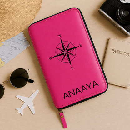 Customized Passport Travel Wallet, Cash,  ID Credit Cards and  Boarding Pass