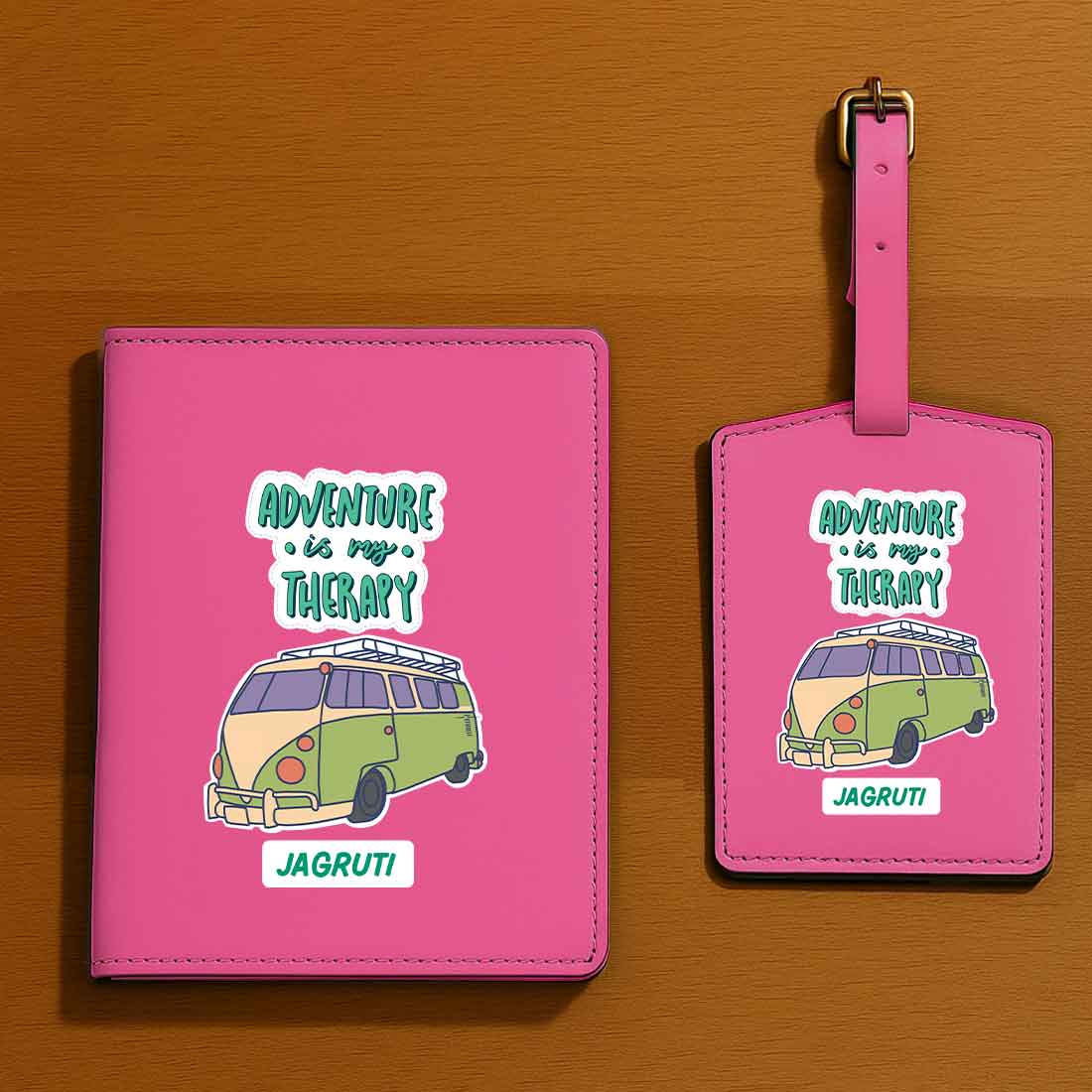 Customised Passport Holder Faux Leather Custom Covers for Passports-Adventure Therapy