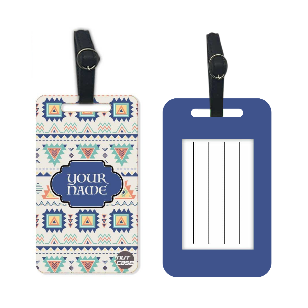 Customized Passport Cover and Suitcase Tag Set - Geometric Design