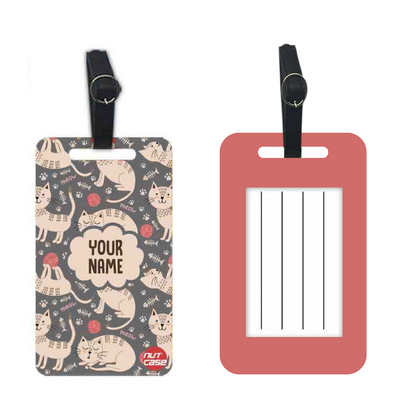 Personalised Passport Cover Luggage Tag Set - Cute Cat