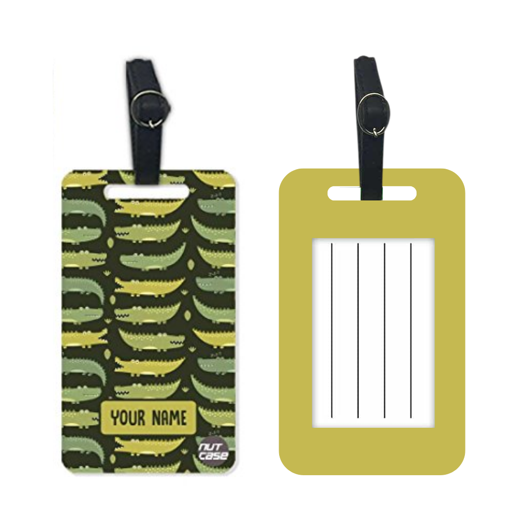 Personalised Passport Cover Suitcase Tag Set - Crocodile