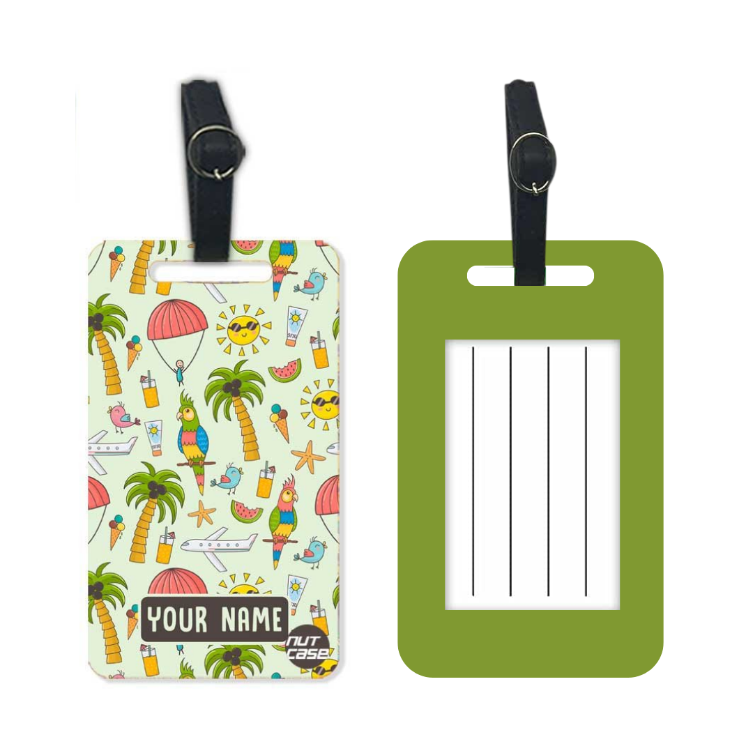 Personalised Passport Cover Baggage Tag Set for Kids - Summer Adventure