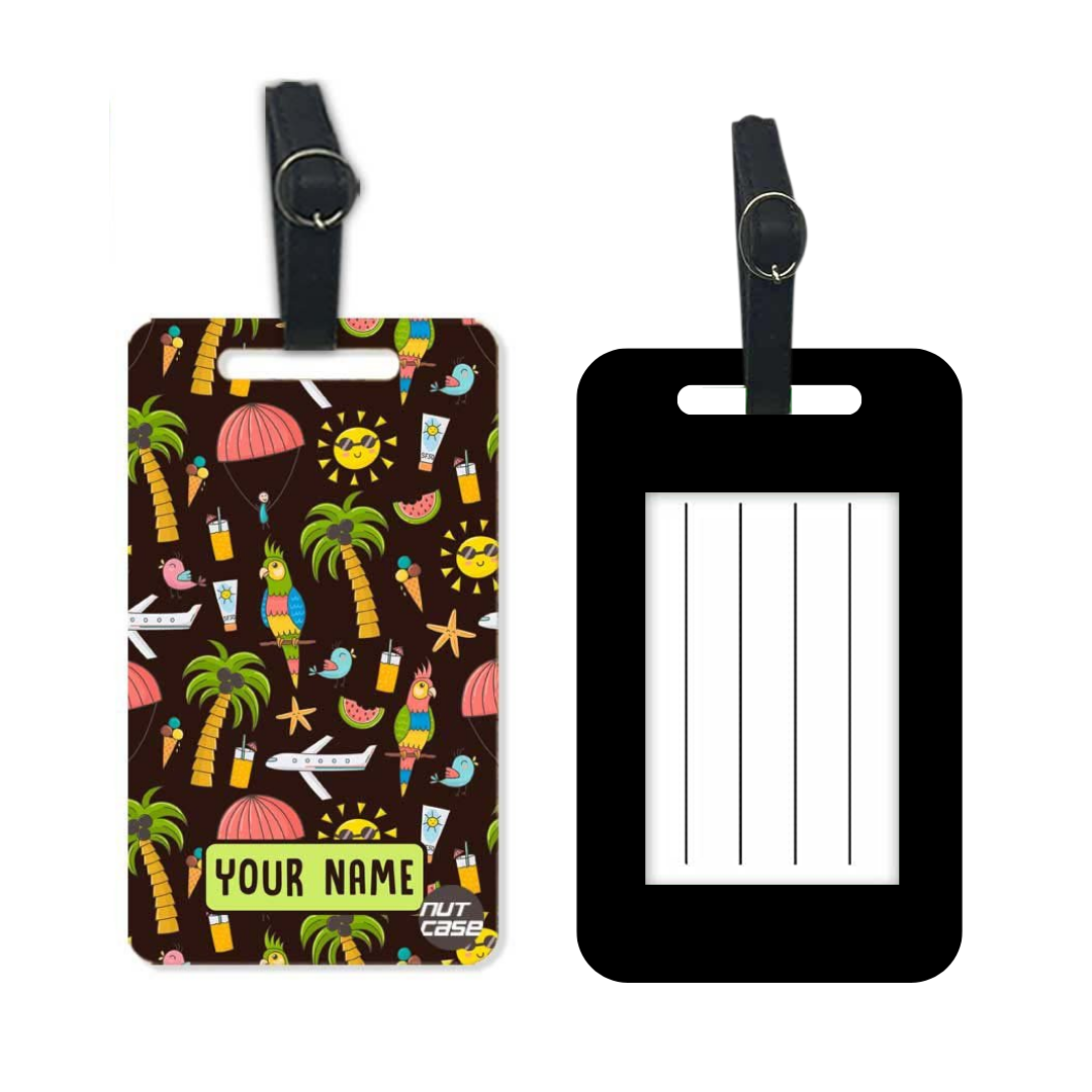 Customized Passport Cover and Luggage Tag Set for Kids - Summer Time